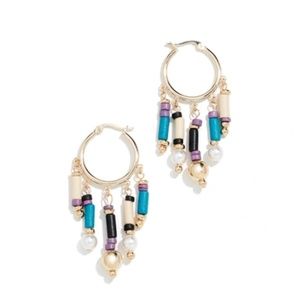 Shashi Sienna Earrings, Gold/Multicolor